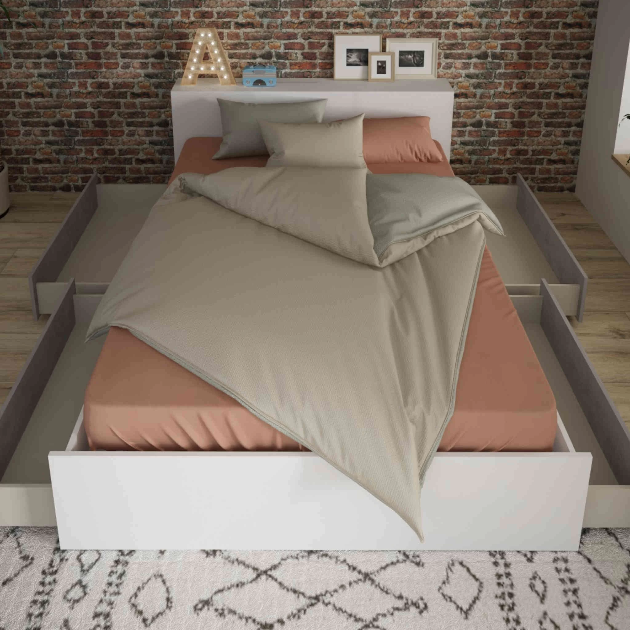 Lit Compact En Bois 140x190 Cm - LI9053 – Image 4