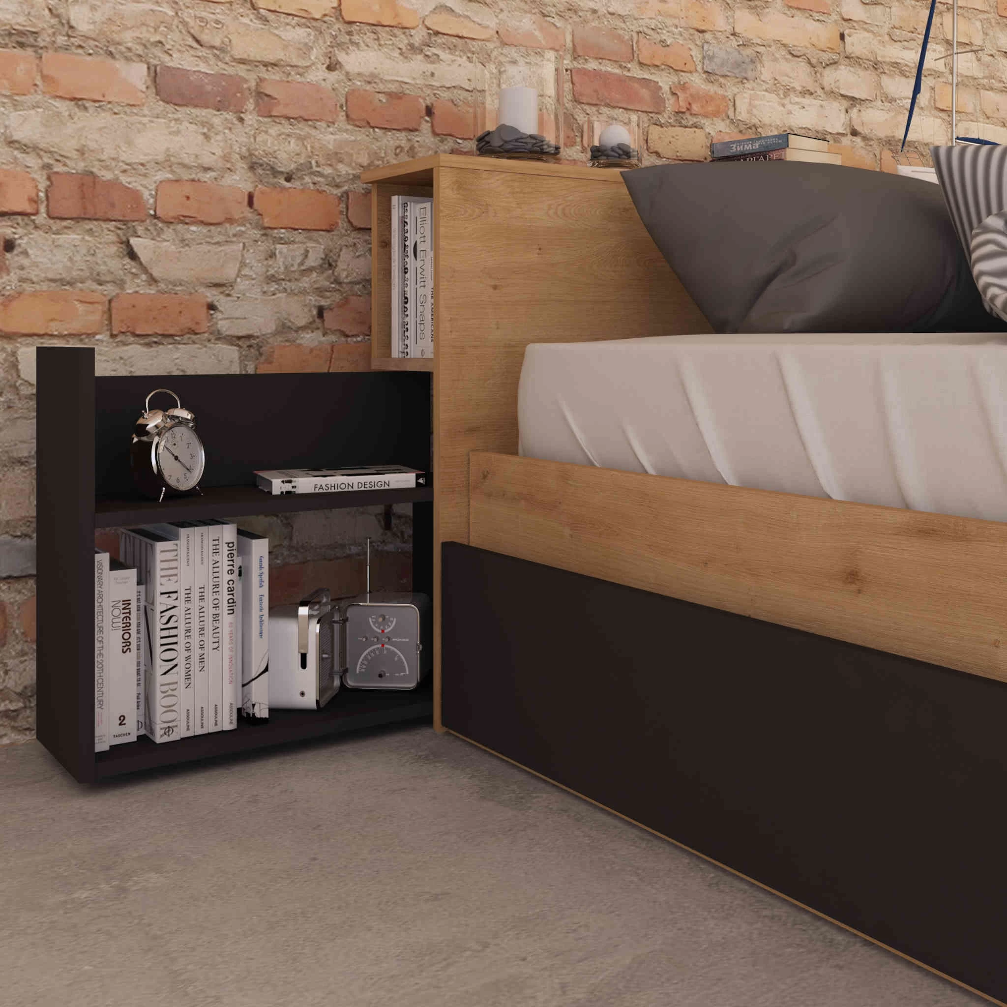 Lit Compact En Bois 140x190 Cm - LI9053 – Image 8