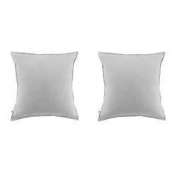Lot De 2 Taies D'oreiller Flanelle Gris