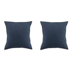 Lot De 2 Taies D'oreiller Flanelle Marine