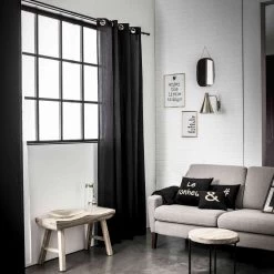 Rideau à œillets Today Gold Is Black 140x240