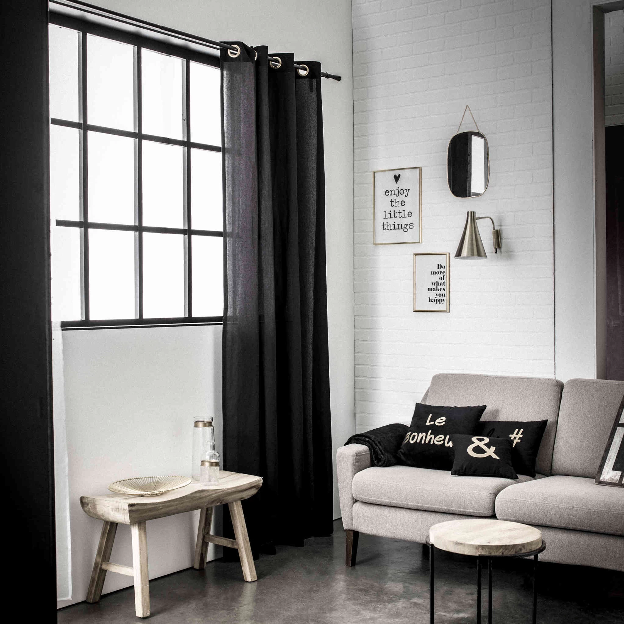 Rideau à œillets Today Gold Is Black 140x240
