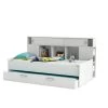 Lit Enfant Gigogne 90x200 Blanc Perle