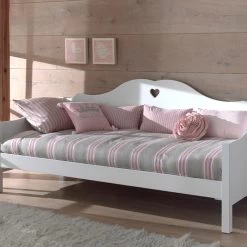 Lit Canapé Enfant En Bois Blanc 90x200 LC2001