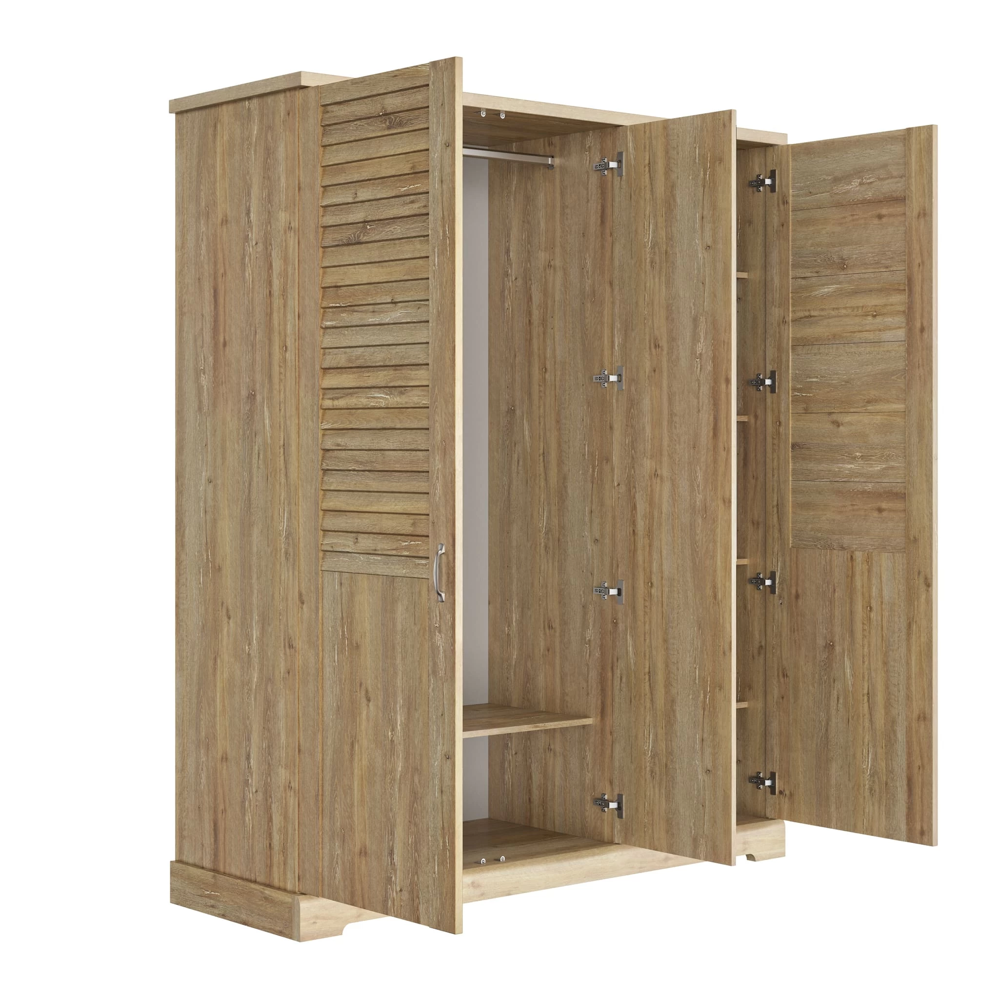 Lit Et Armoire En Bois Clair - LT5079 – Image 6