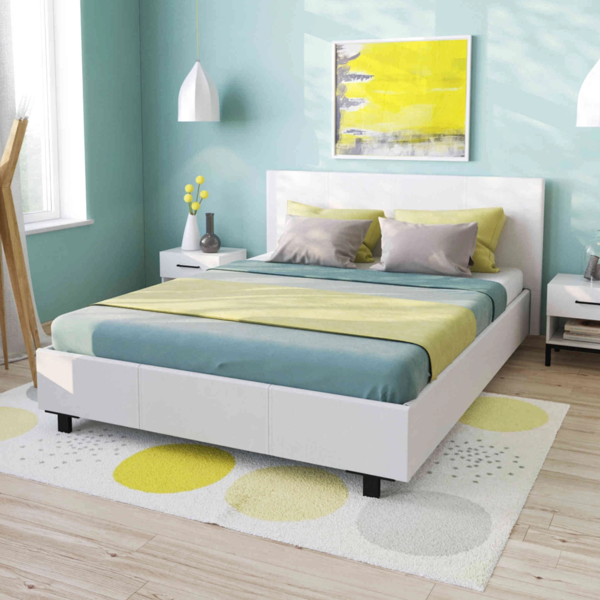 Lit En Métal Avec Revêtement PVC Blanc - LT14011