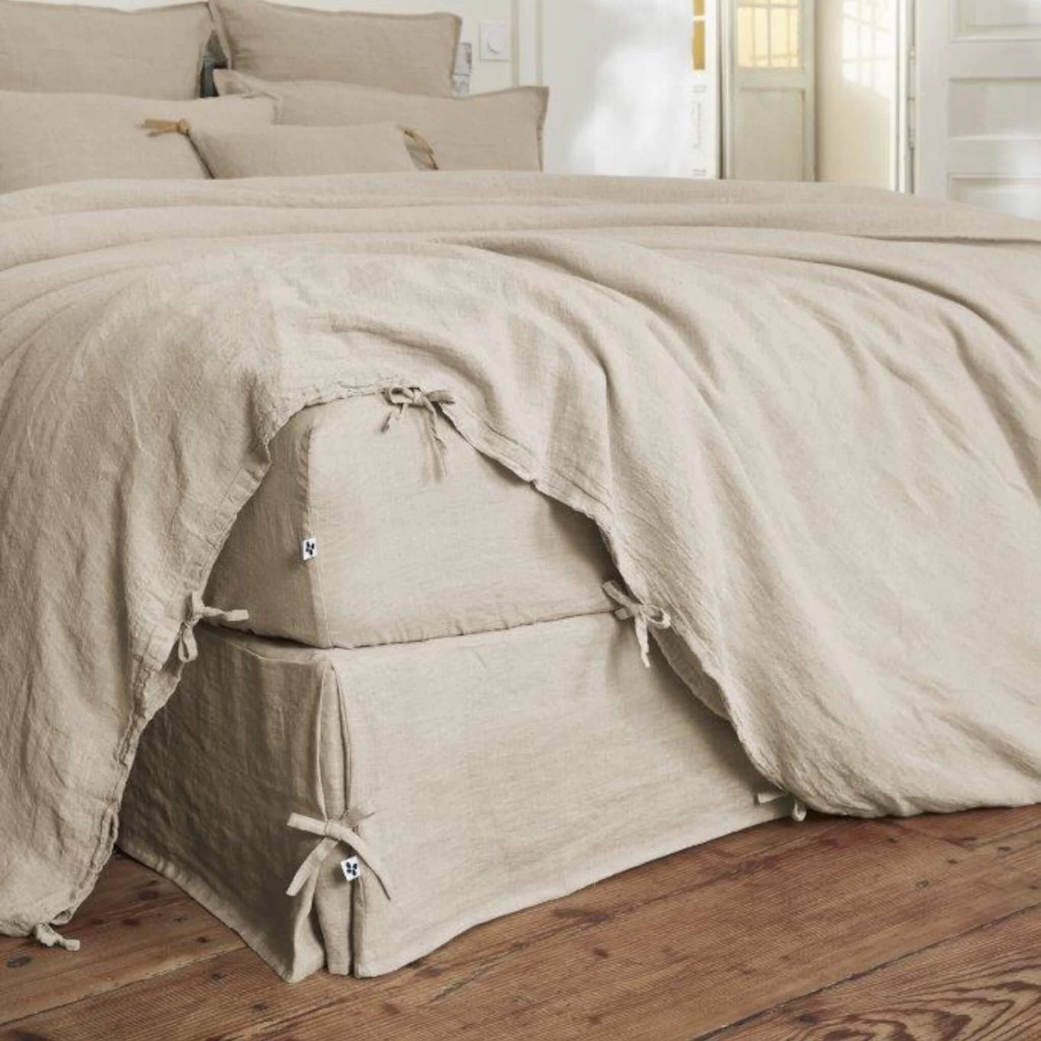 Cache-sommier à Nouettes Lin Lavé