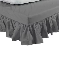 Cache Sommier Gris Souris Intégral à Volants