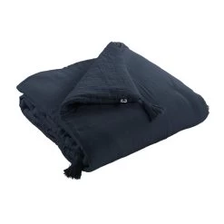 Couvre-lit Double Gaze De Coton Marine