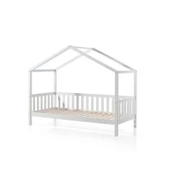 Lit Cabane Enfant à Barreaux En Bois Massif 90x200 - LT2021