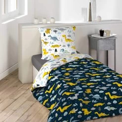 Parure De Lit Enfant Dinoblue 140x200