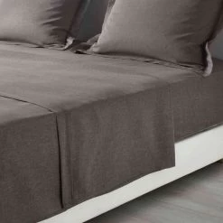 Drap Plat Polycoton Actually Noisette