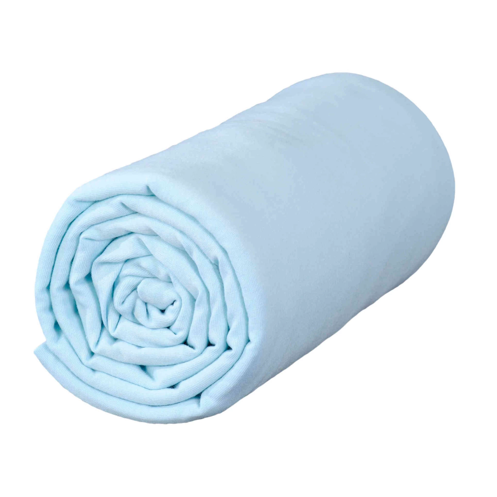 Drap Housse Bébé Jersey Bio Bleu – Image 2