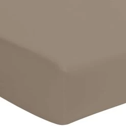 Drap Housse Taupe 100% Coton Biologique Bonnet 40 Cm