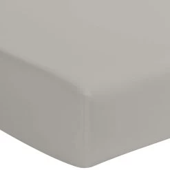 Drap Housse Gris Mastic 100% Coton Bonnet 40 Cm