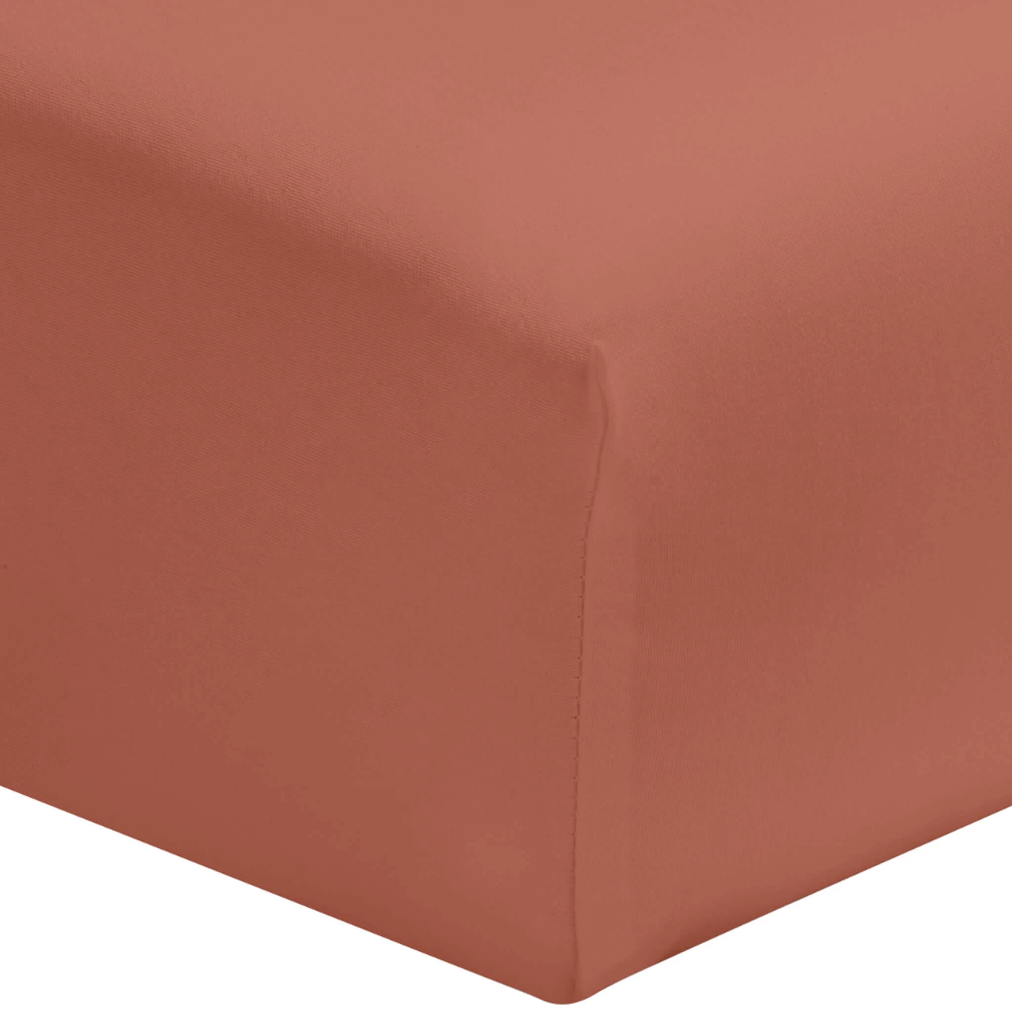 Drap Housse Terracotta 100% Coton Bonnet 40 Cm – Image 2