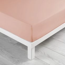 Drap Housse Coton Lavé Linette Rose