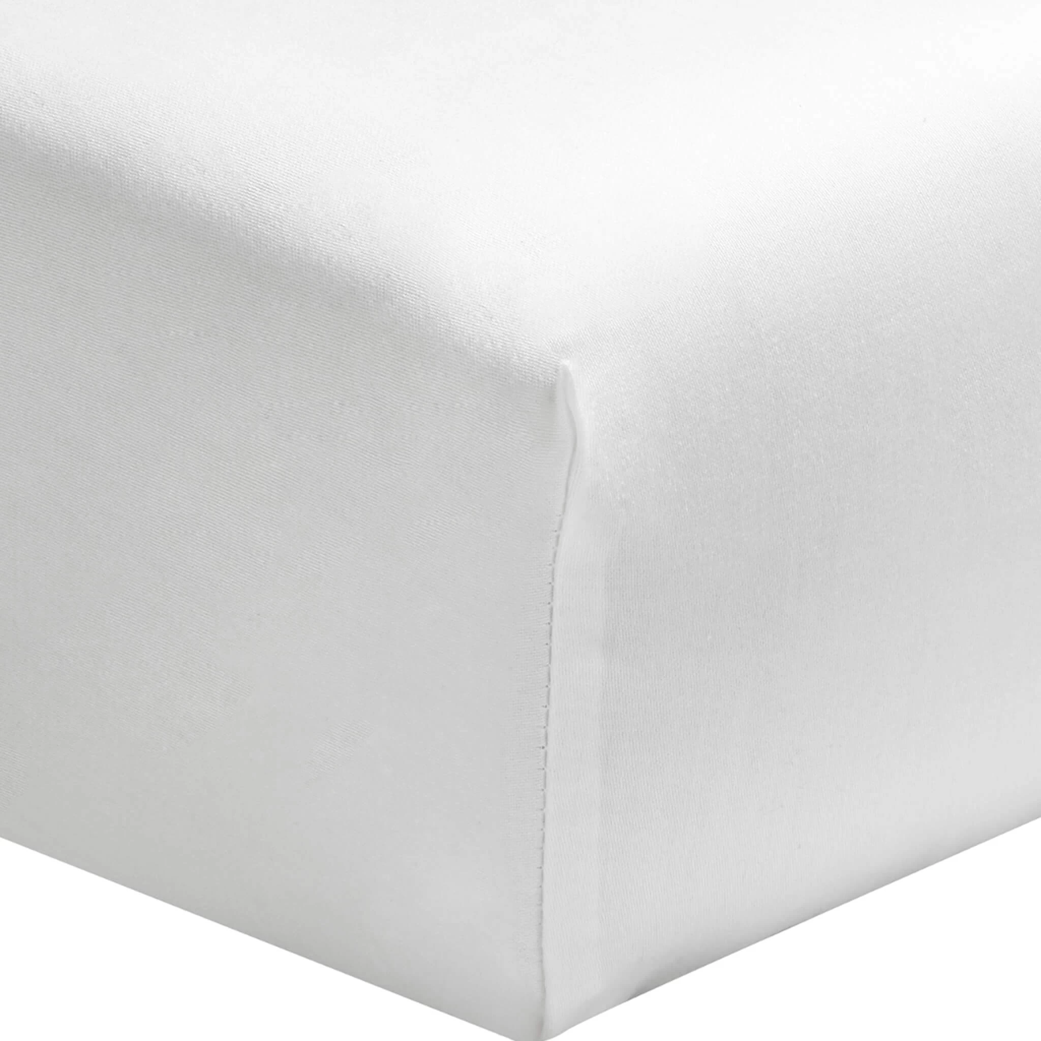 Drap Housse Percale Blanc Bonnet 40 Cm – Image 2
