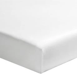 Drap Housse Bébé Blanc Percale Bonnet 15 Cm