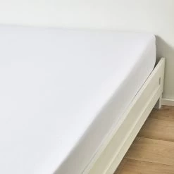 Drap Housse Satin Blanc