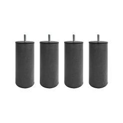 4 Pieds Cylindriques Métal Graphite