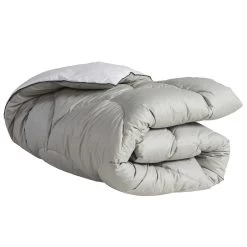 Édredon Gonflant Bicolore Blanc-gris Terre De Nuit