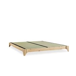 Lit En Pin Massif Naturel Avec Sommier + Tatami