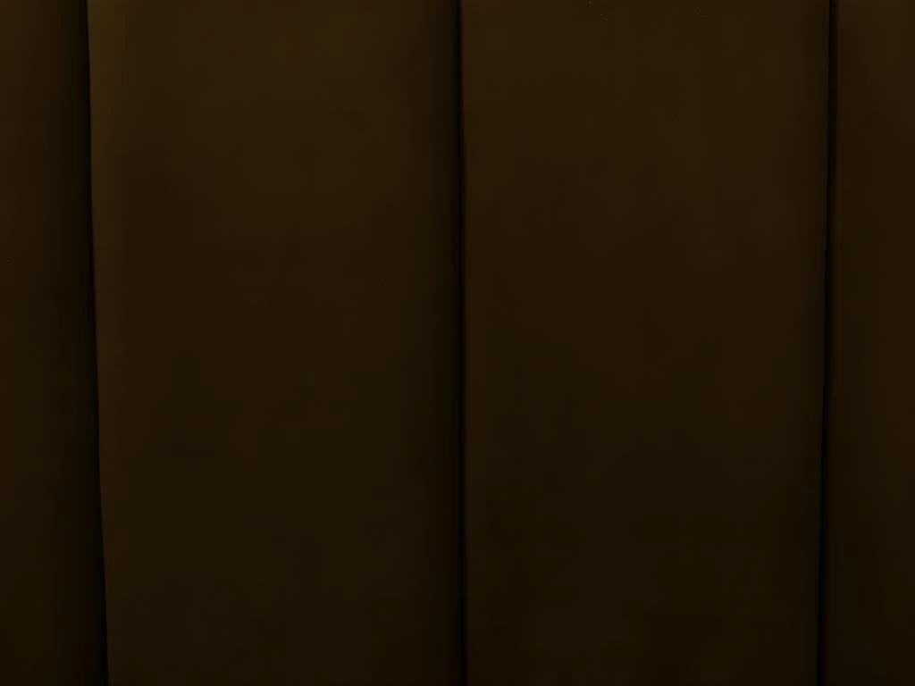 Lit CLARISSE Avec Tête De Lit Coutures Verticales - 160 X 200 Cm - Velours - Marron Et Doré – Image 9