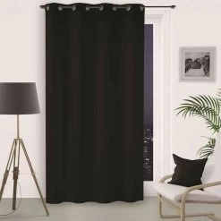 Rideau Occultant à œillets Flash Noir