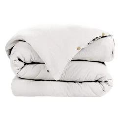 Housse De Couette Double Gaze De Coton Blanc