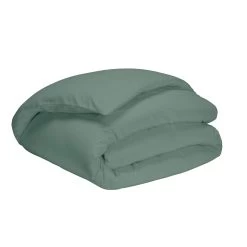 Housse De Couette Vert De Gris 100% Coton