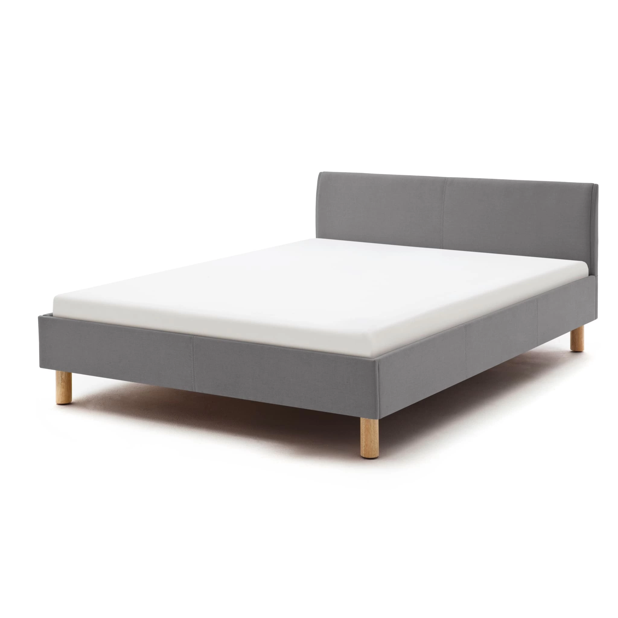 Lit Capitonné En Tissu Avec Tête De Lit Lisse - LT8004 – Image 2