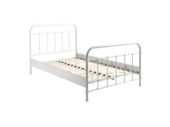 ARTEMIS - Lit à Barreaux 120x200cm En Métal Blanc