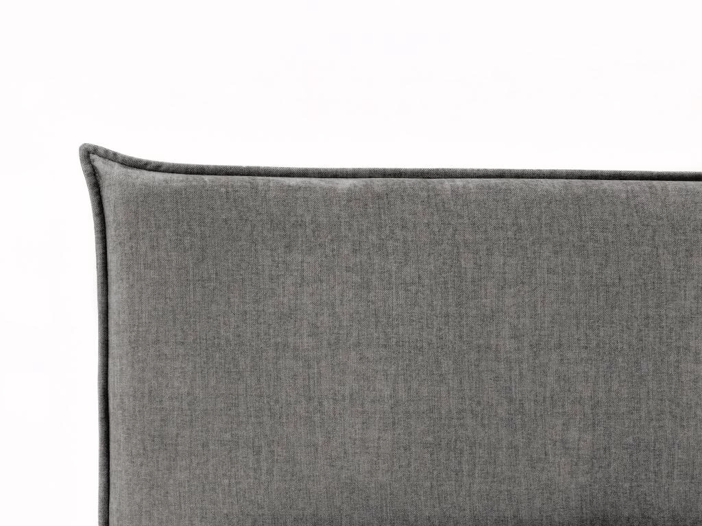 Lit Coffre 160 X 200 Cm - Velours - Gris + Matelas - SORYO – Image 8