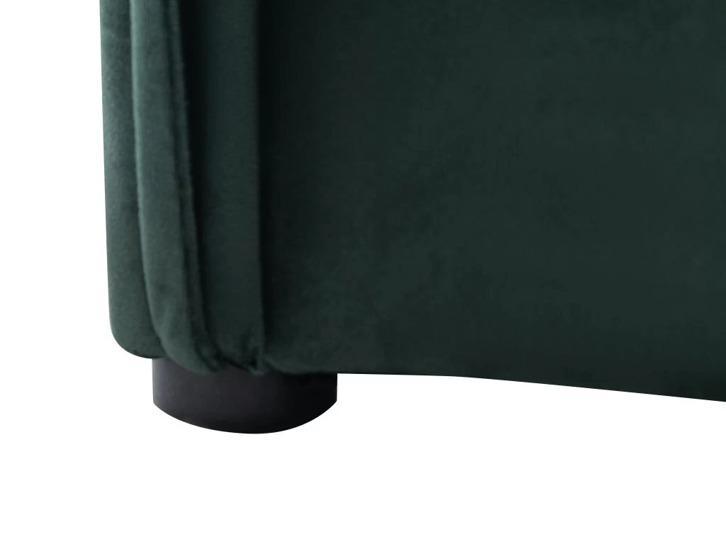 Lit Coffre 160 X 200 Cm - Velours - Vert + Matelas - OLERIA – Image 6