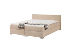 Lit Boxspring En Tissu Beige 180x200 Cm PRESIDENT