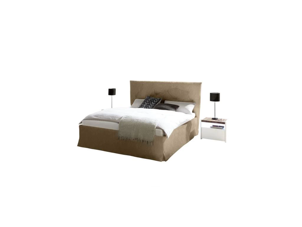 Lit Coffre 160*200 Cm Simili Cuir Tabac - ANIECE