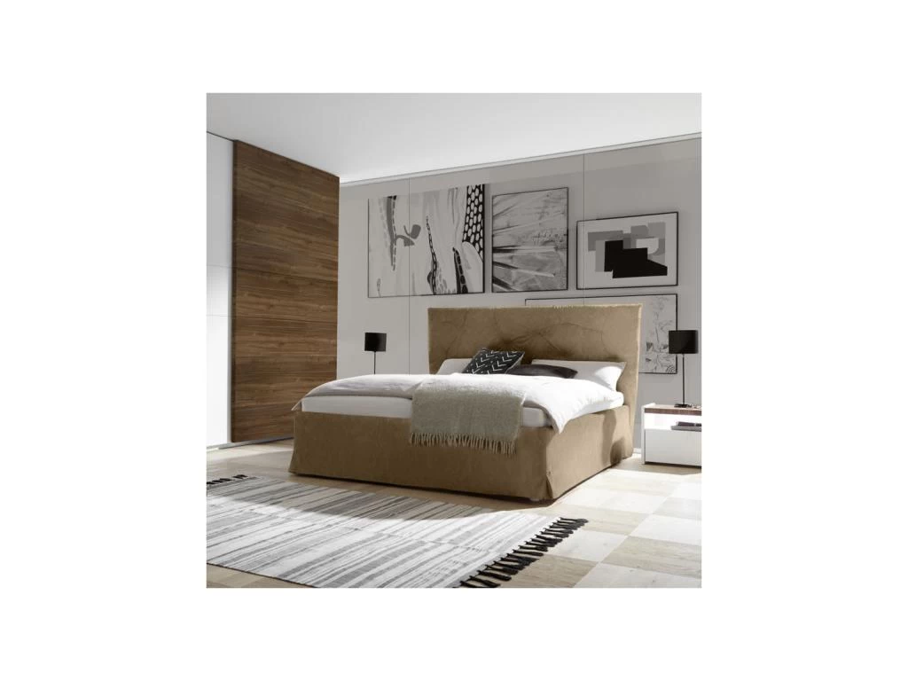 Lit Coffre 160*200 Cm Simili Cuir Tabac - ANIECE â Image 6