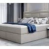 Ensemble Boxspring Complet Tête De Lit + Sommiers + Matelas + Surmatelas VISTA De VENESETTI - Tissu Luxe Beige - 180 X 200 Cm