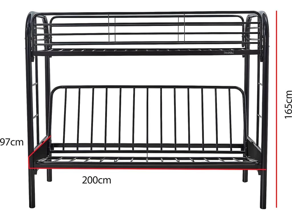 Lit Mezzanine "POLO" - 90 X 190 Cm - Noir – Image 4