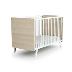Lit Bébé En Bois Massif Avec Sommier Réglable CARNAVAL 60x120