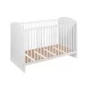 Lit Bébé En Bois Massif Avec Sommier Réglable En Hauteur 60x120