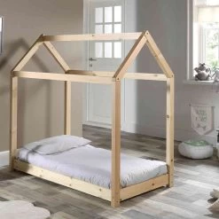 Lit Cabane Enfant En Bois Naturel - Terre De Nuit