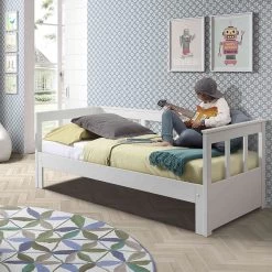 Lit Extensible Blanc Laqué - Terre De Nuit