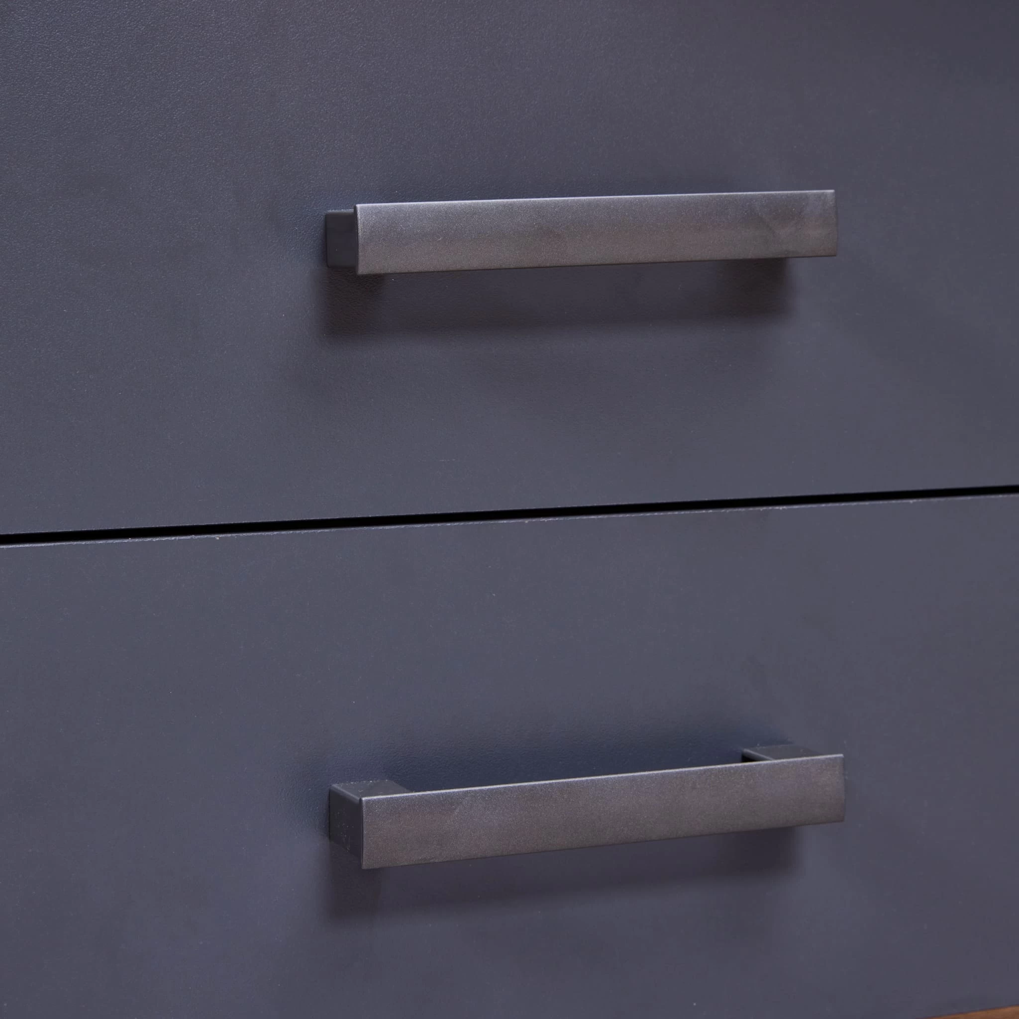 Lit Multi-rangements En Bois Imitation ChĂȘne Et Anthracite 140x200 - LT12124 â Image 7