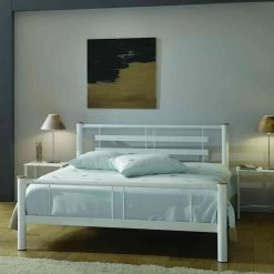 Lit En Métal Blanc - LT4004