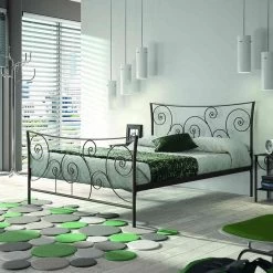 Lit En Métal Chocolat - LT4006 - Terre De Nuit