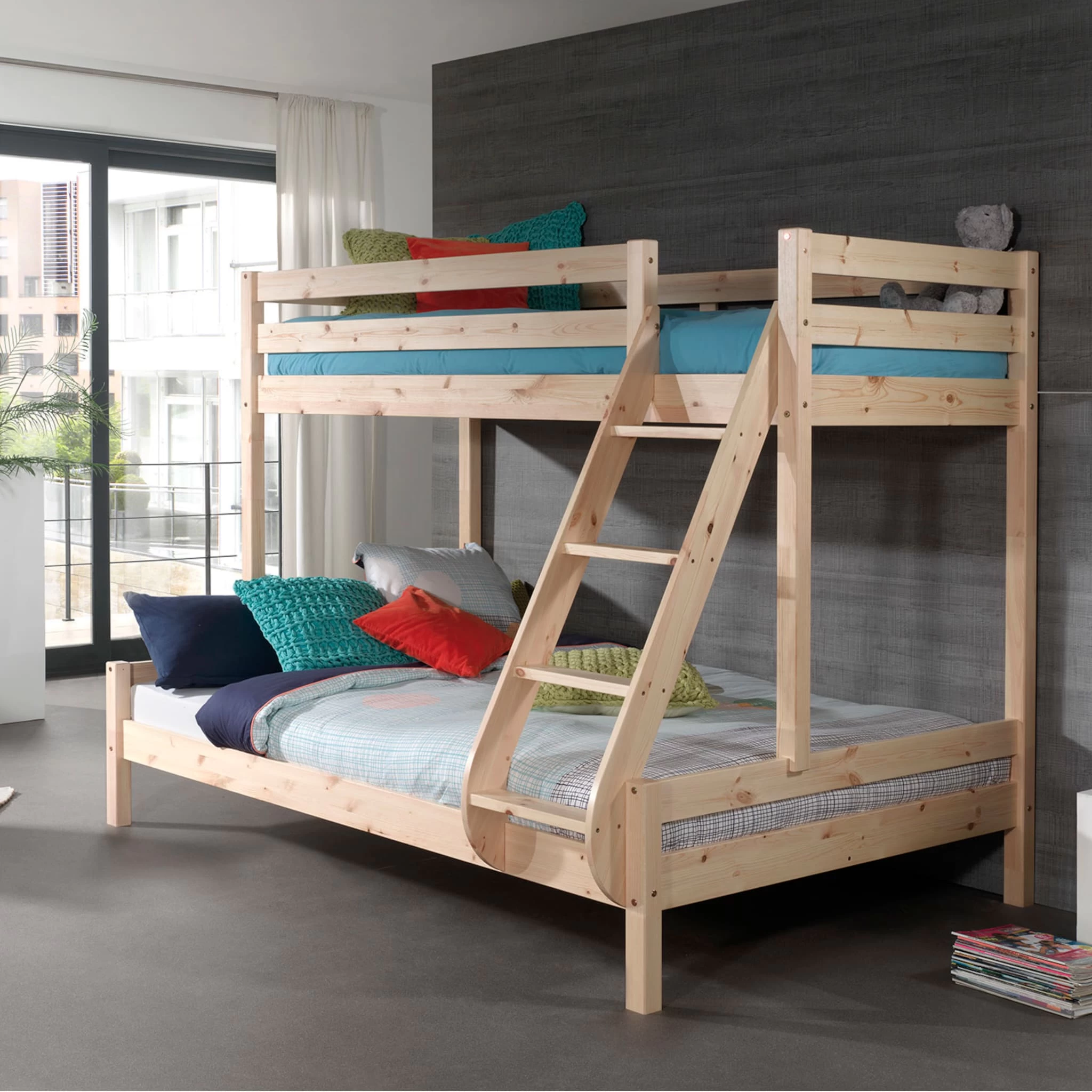 Lit Superposé En Pin Massif Laqué – Image 3