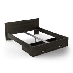 Lit En Bois Avec Tiroir Imitation Chêne Waterford - LT199