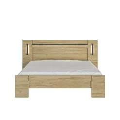 Lit En Bois Clair Avec Led Sensitive - LT5072